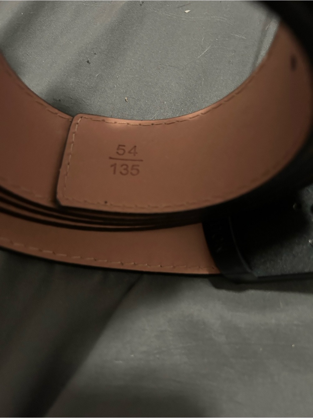 Black Exterior Brown Interior Men's Leather Belt